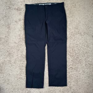 Eddie Bauer Pants Mens 40x32 Black Rainer Tech Outdoor Hiking Nylon Blend Logo
